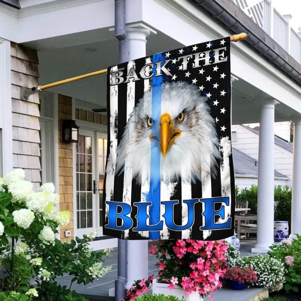 Back The Blue American Eagle Flag