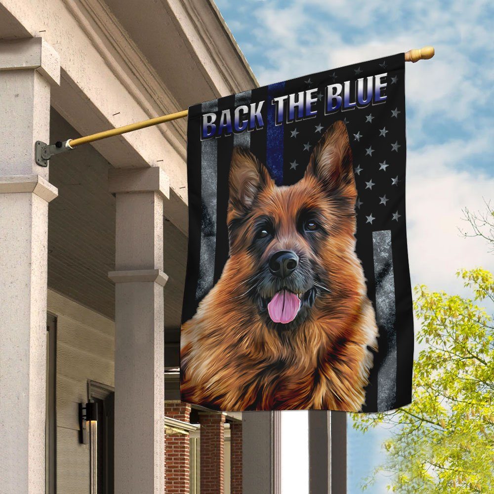 Back The Blue German Shepherd K9 Unit Flag