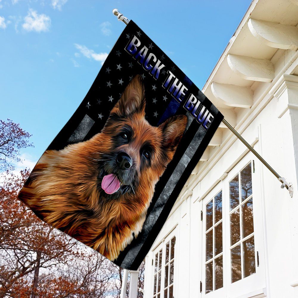 Back The Blue German Shepherd K9 Unit Flag