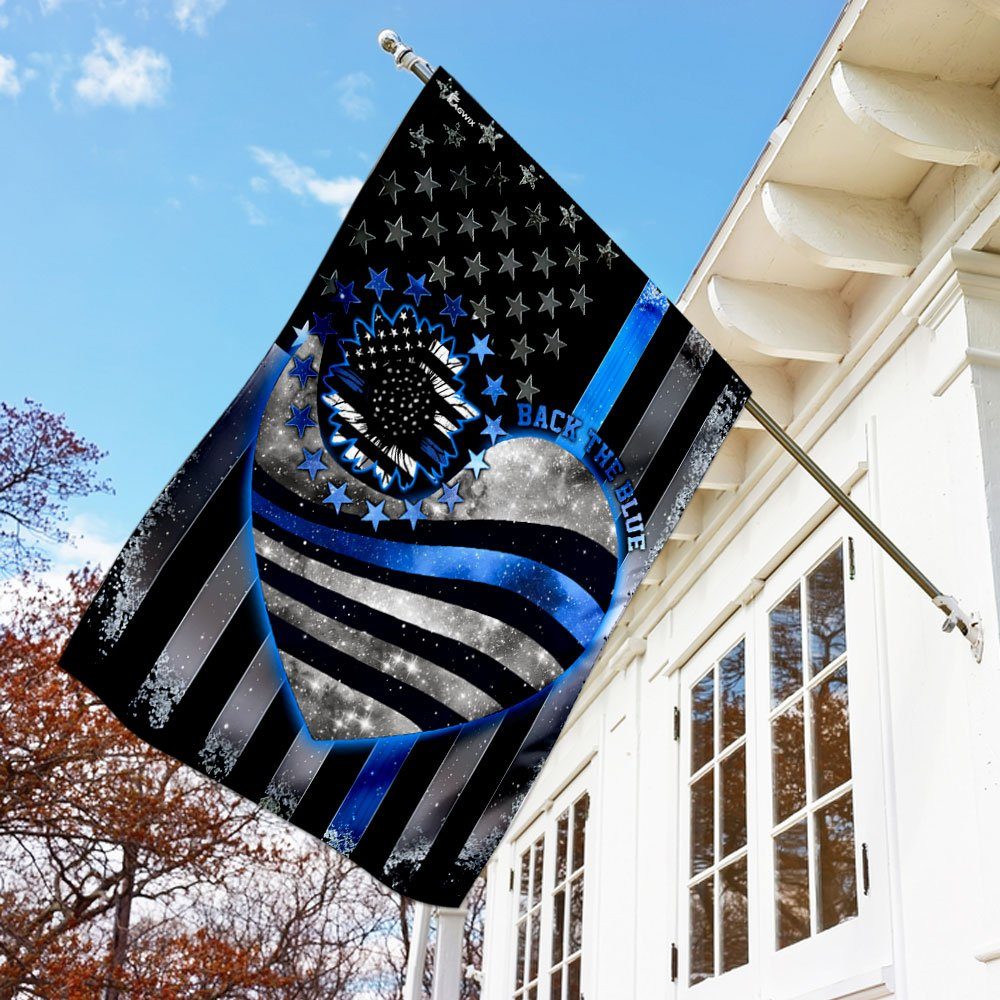 Back The Blue Police Officer Flag