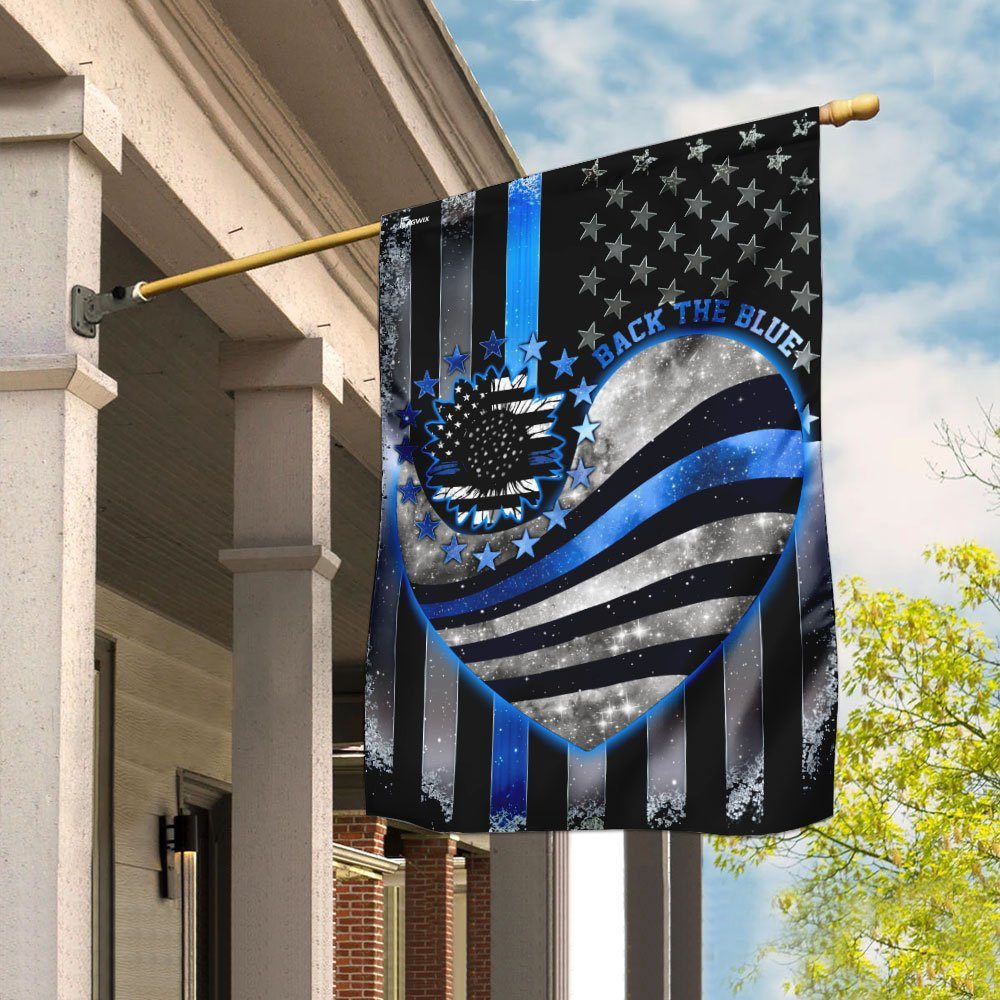 Back The Blue Police Officer Flag