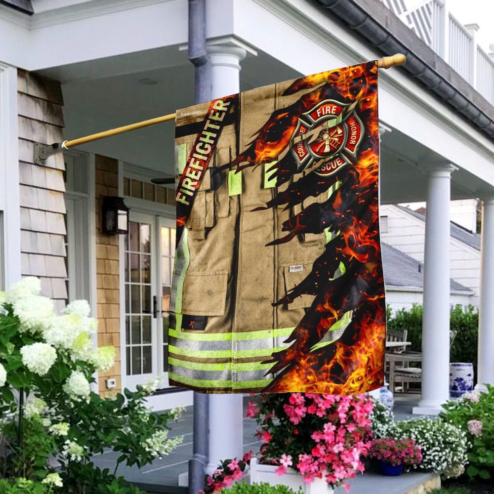 Back The Red Firefighter Flag BX2024F