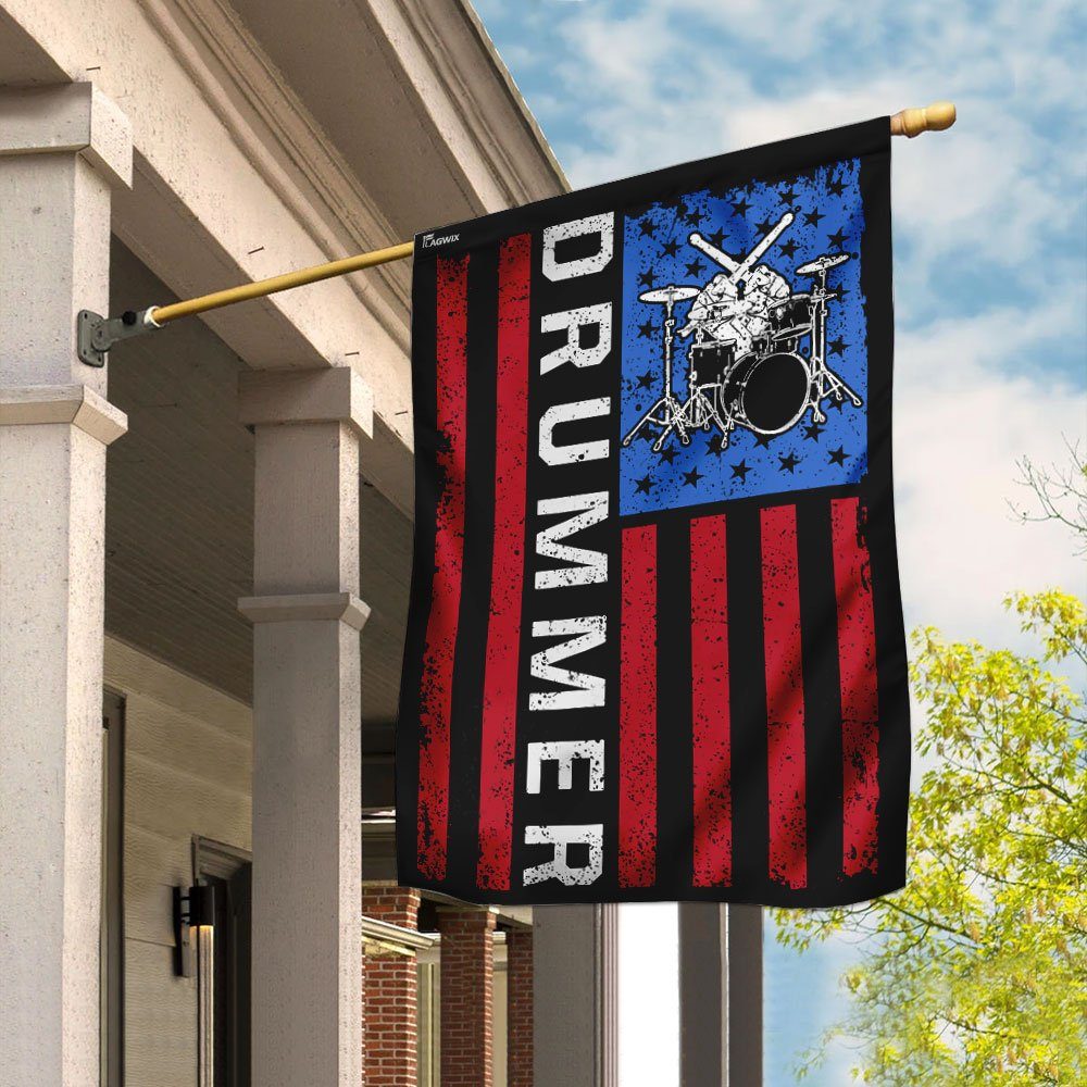 Badass Drummer Flag