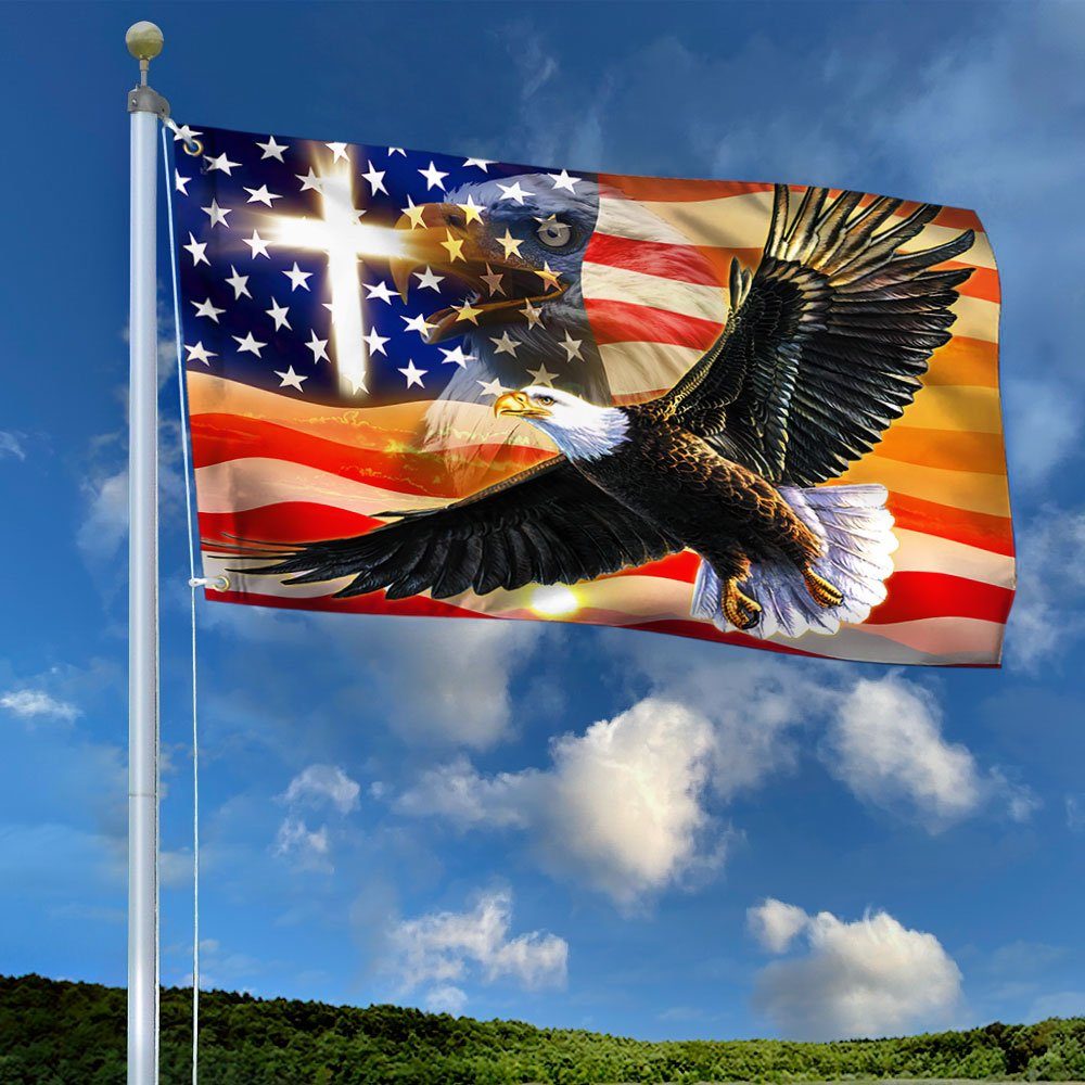 Bald Eagle Grommet Flag, American Eagle Day QNN836GF