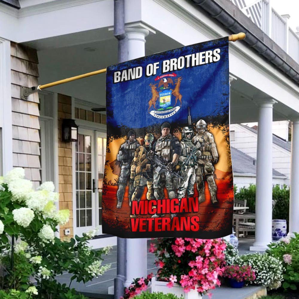 Band Of Brothers Michigan Veterans Flag