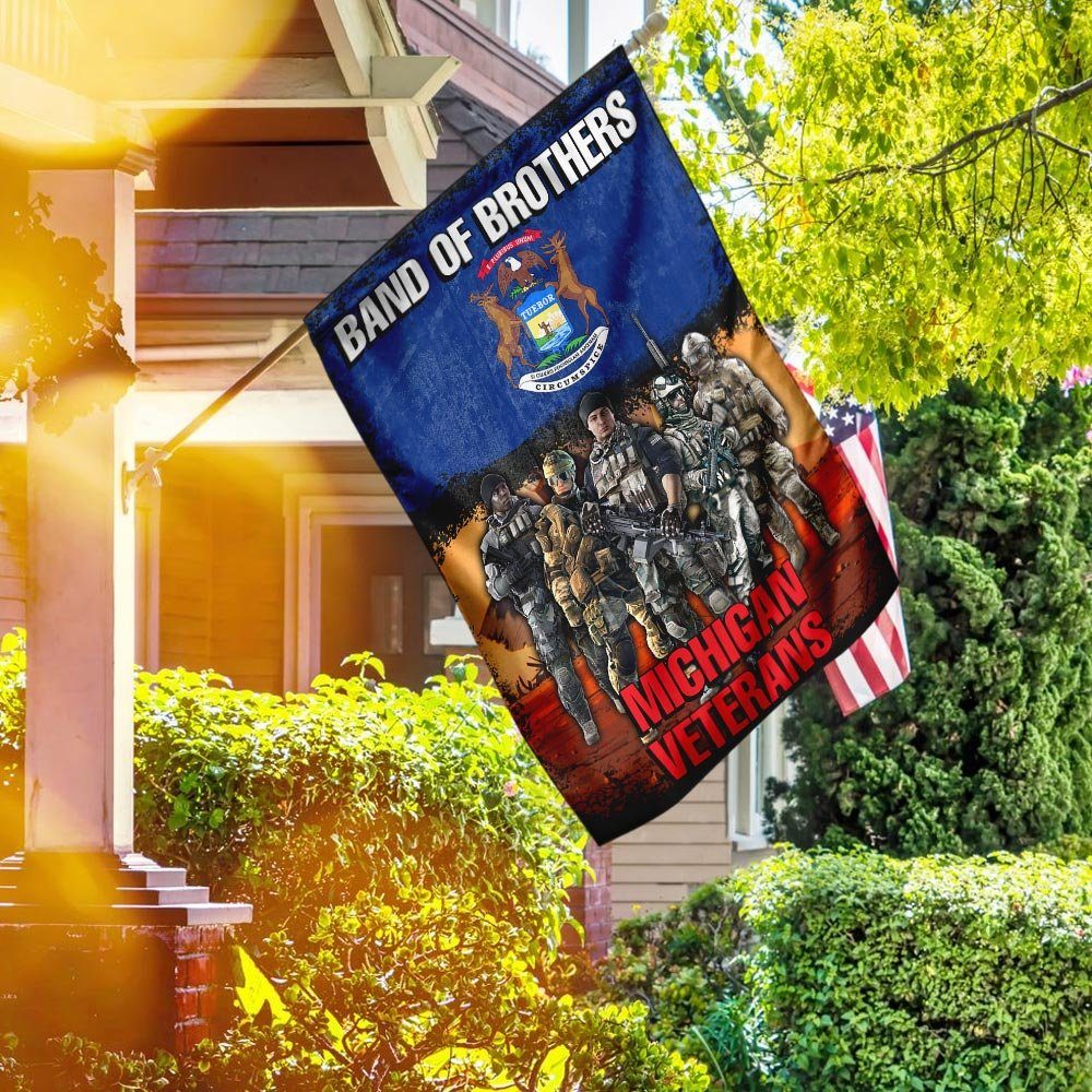 Band Of Brothers Michigan Veterans Flag