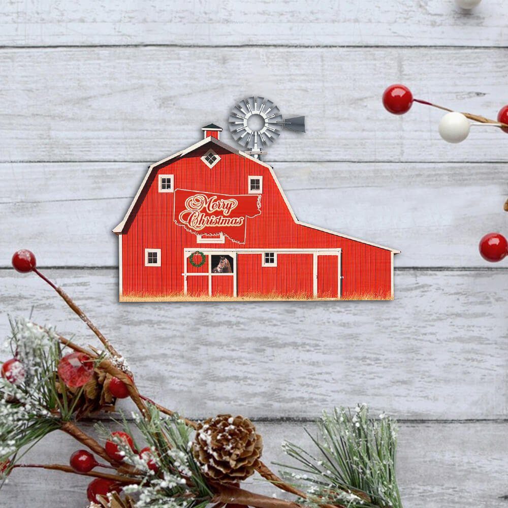 Barn House Mississippi Christmas Ornament PN2110O