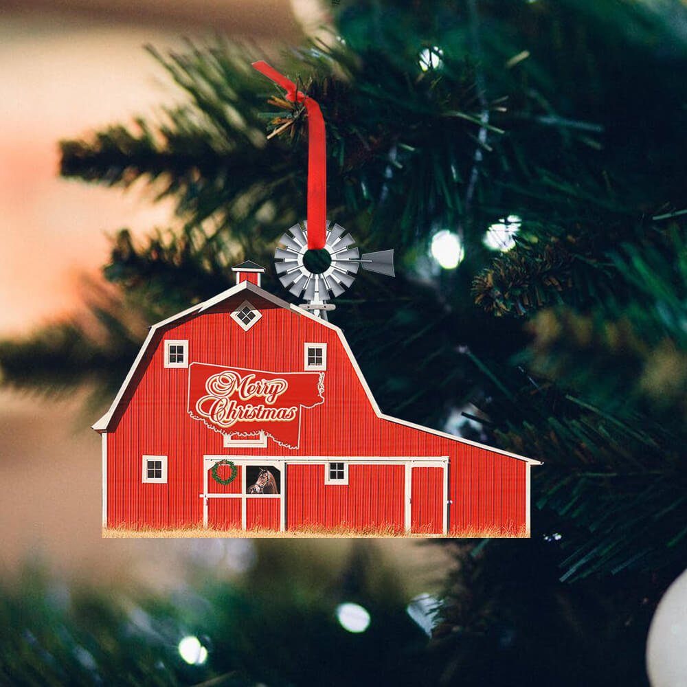 Barn House Mississippi Christmas Ornament PN2110O