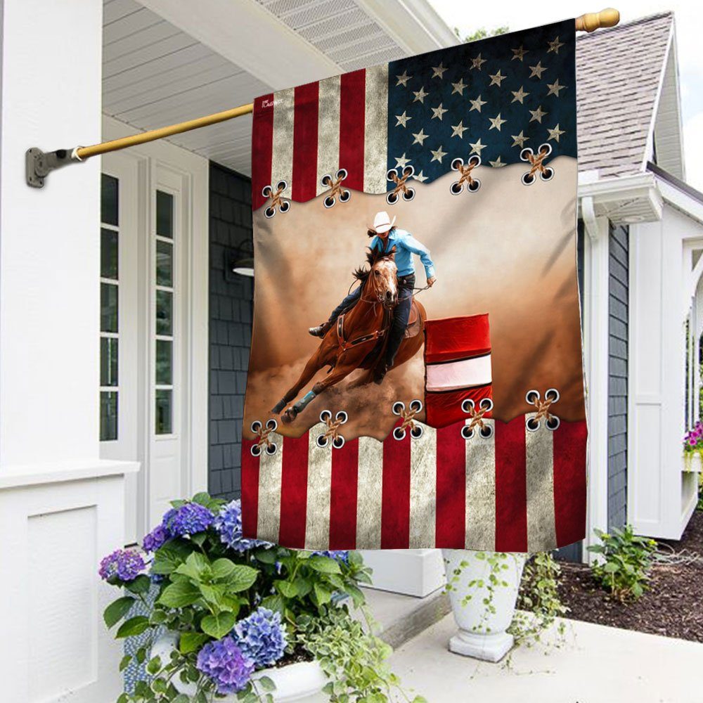 Barrel Racing American Flag TRN1365F