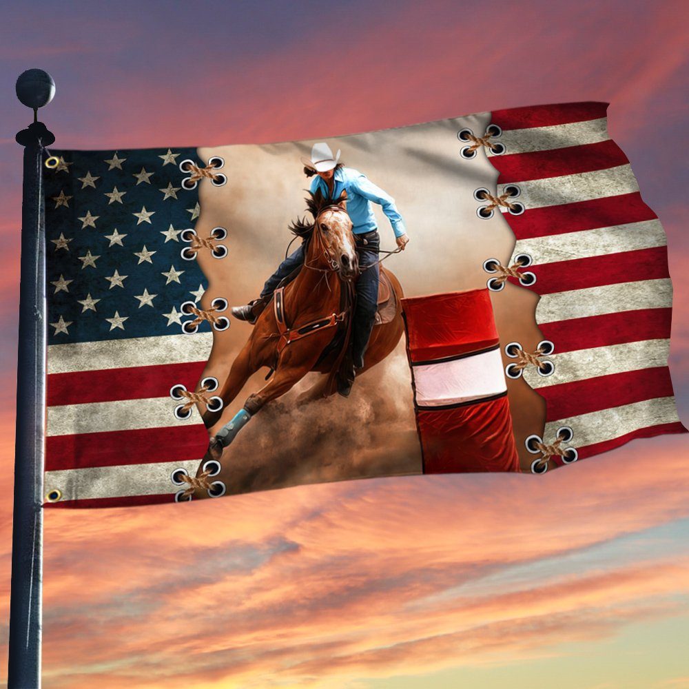 Barrel Racing American Grommet Flag TRN1365GF