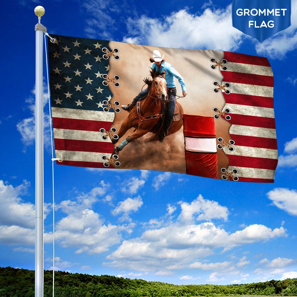 Barrel Racing American Grommet Flag TRN1365GF