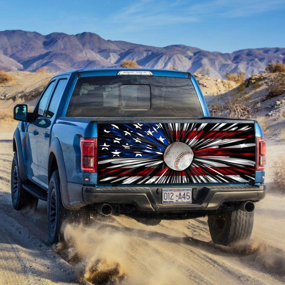 Baseball American Truck Tailgate Decal Sticker Wrap