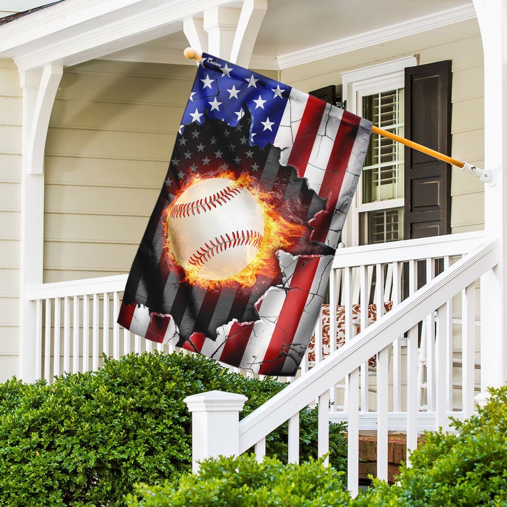 Baseball American US Flag