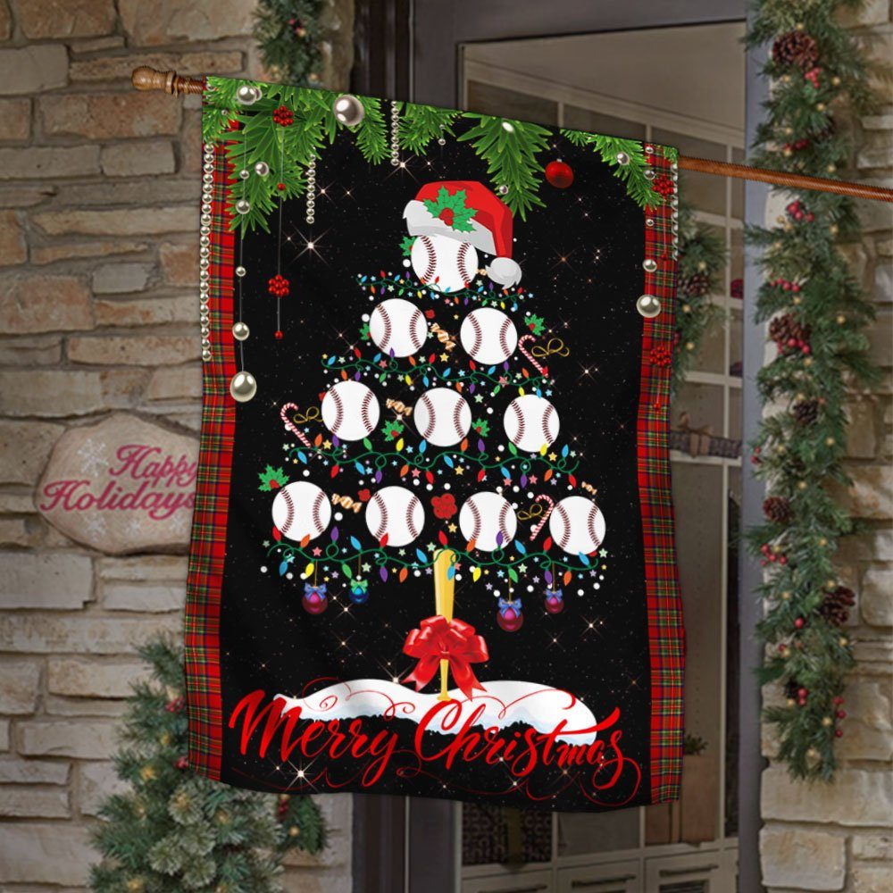 Baseball Flag Christmas Tree Baseball Flag TRL1576Fv1