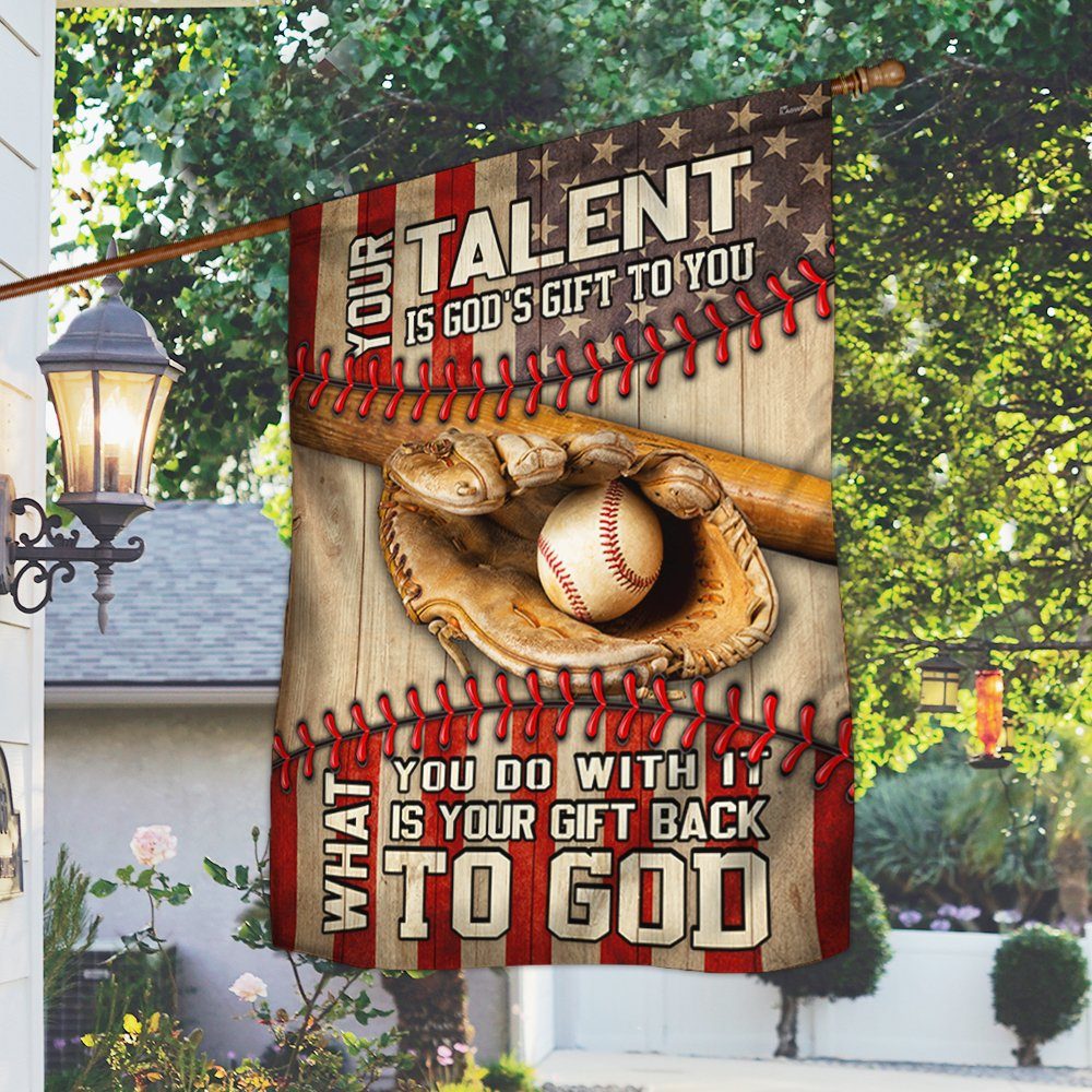 Baseball Flag Your Talent Is God’s Gift MLH2000F