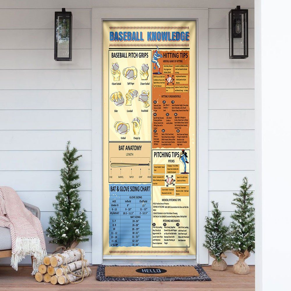 Baseball Knowledge Door Cover