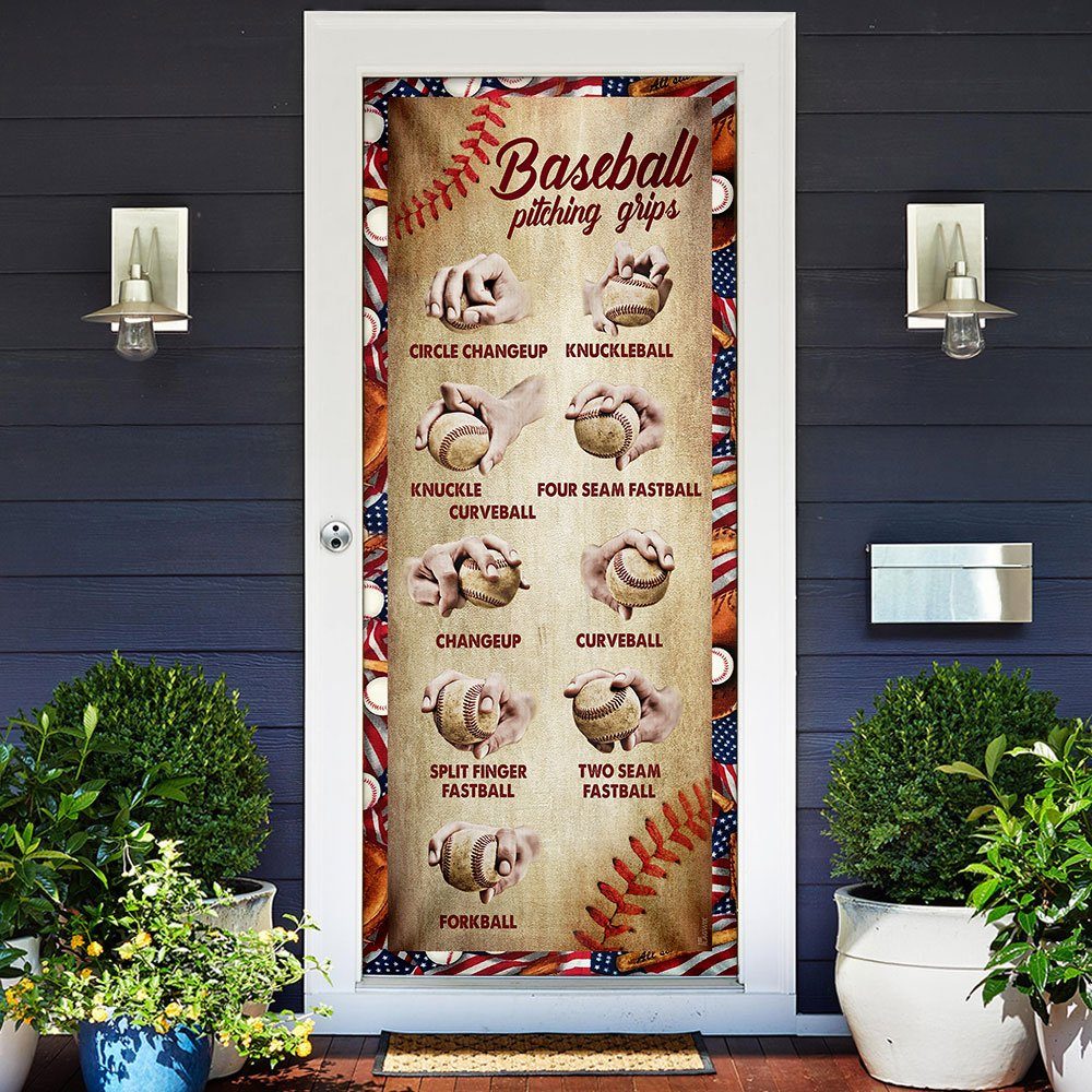 Baseball Pitching Grips Door Cover QNN346F