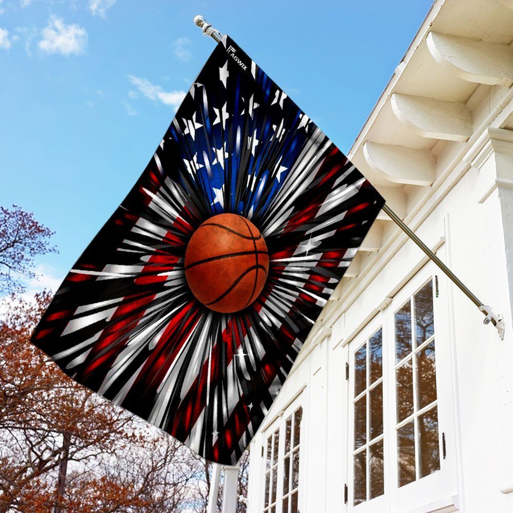 Basketball American Flag