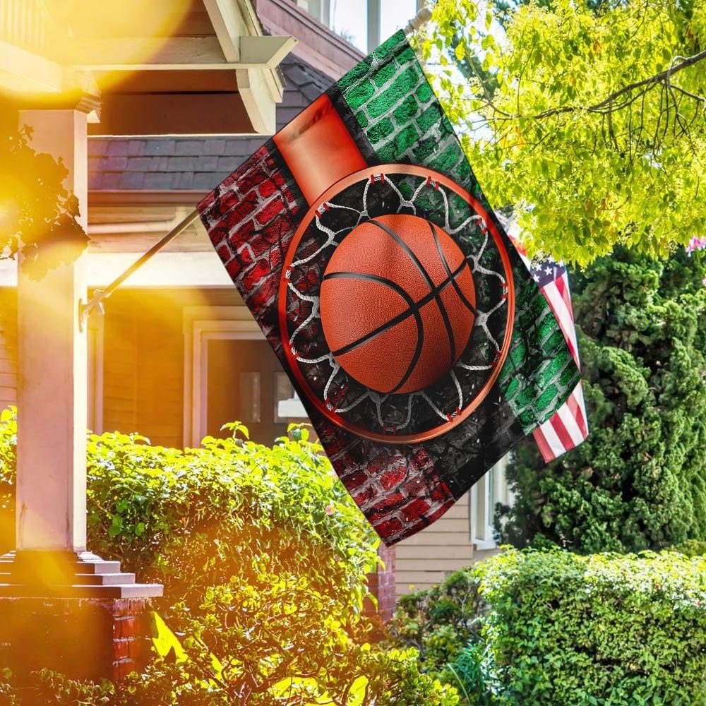 Basketball Black History Month Flag