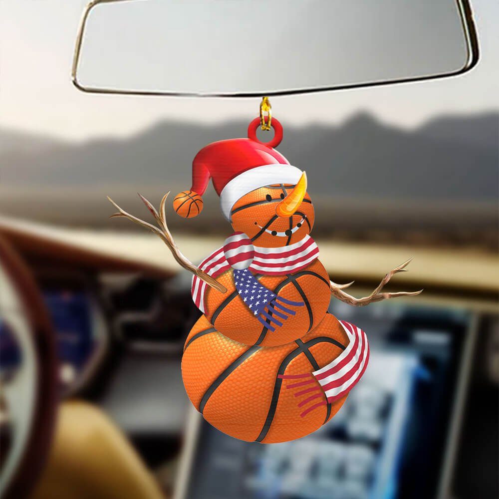 Basketball Custom – Shaped Ornament Snowman NNT158Ov4