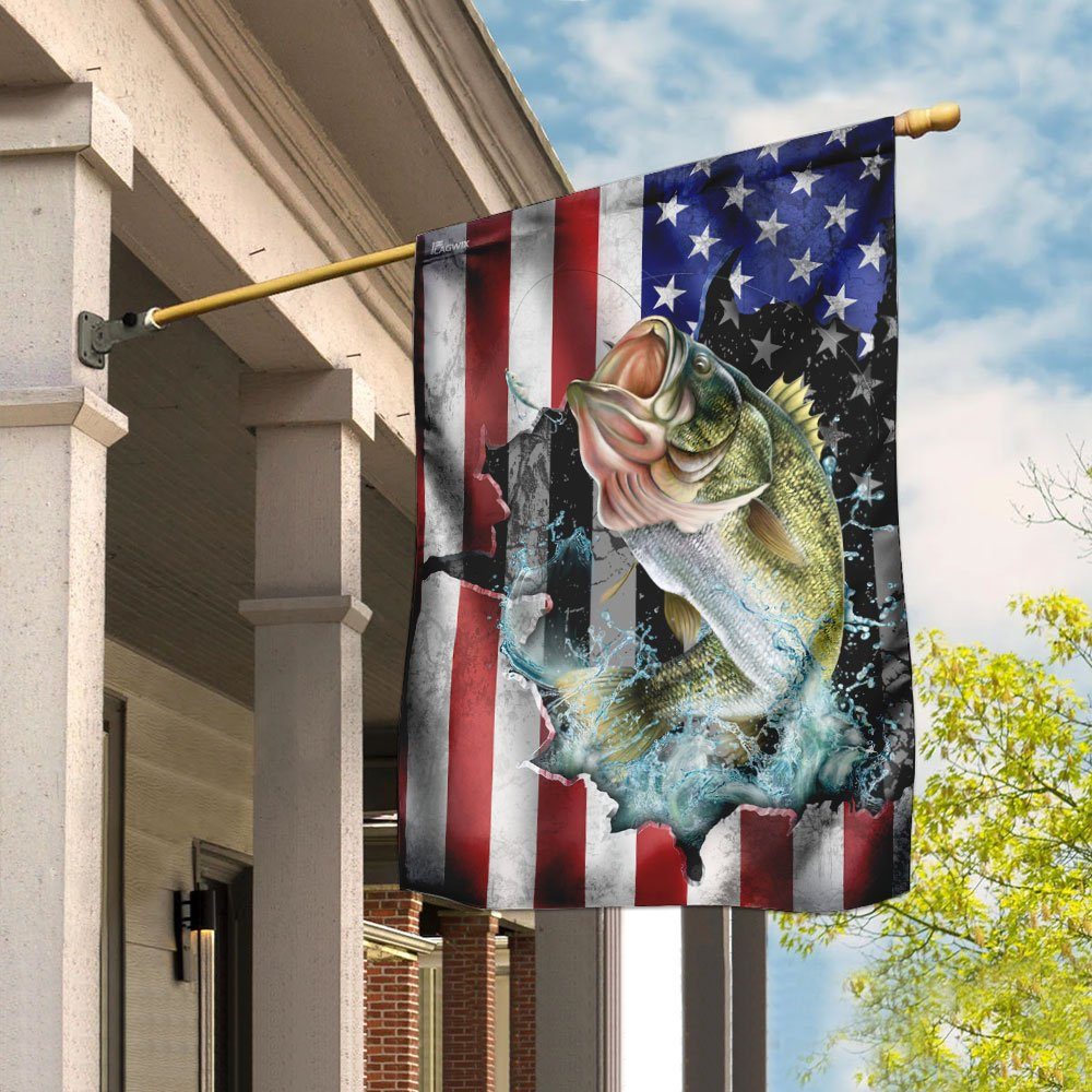 Bass Fishing Flag