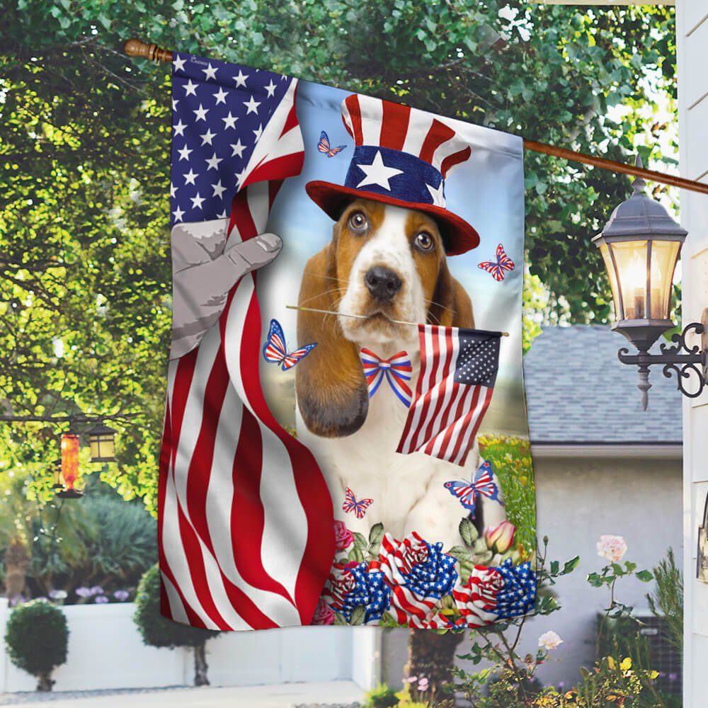 Basset Hound American Flag MLN87F