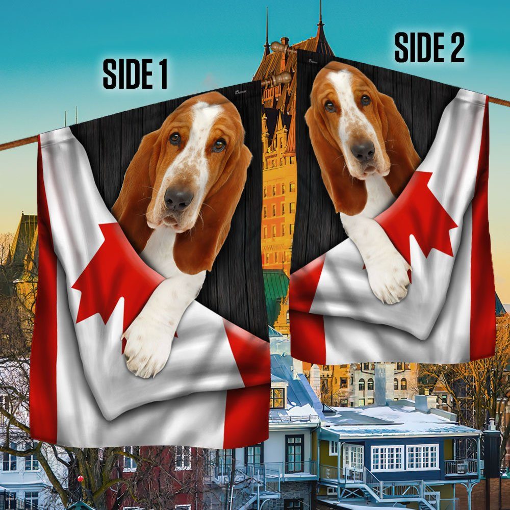 Basset Hound Dog Canada Flag DDH2847Fv19