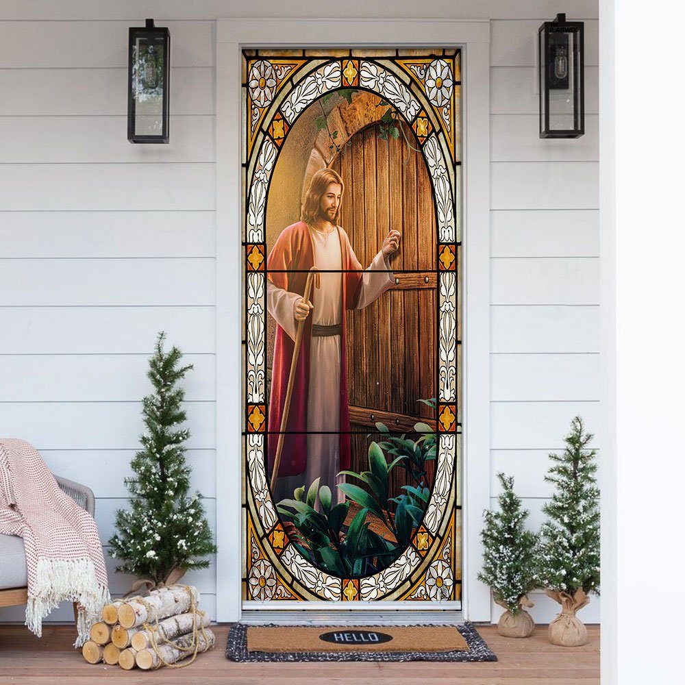 Be Hold, I Stand At The Door Jesus Christ Door Cover