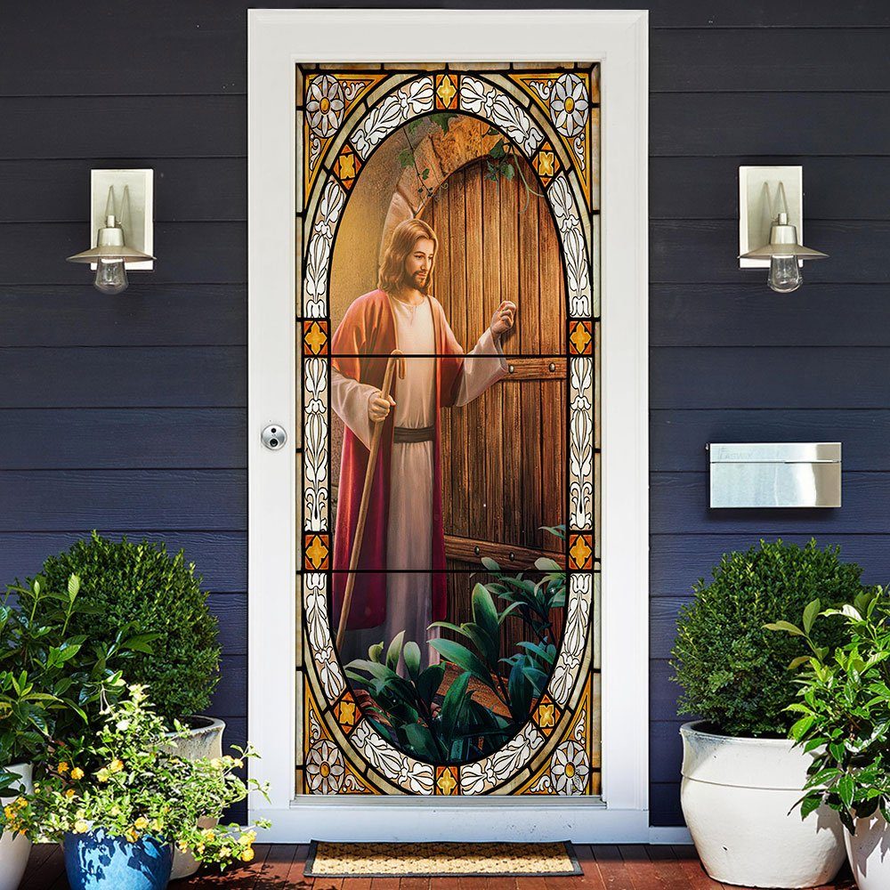 Be Hold, I Stand At The Door Jesus Christ Door Cover