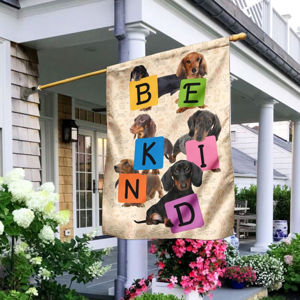 Be Kind Dachshund Flag