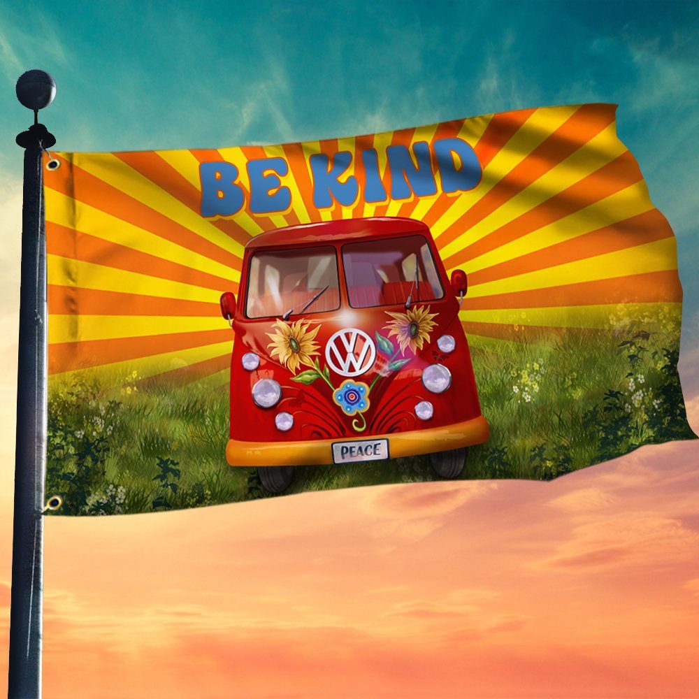 Be Kind Hippie Van Grommet Flag TQN319GF