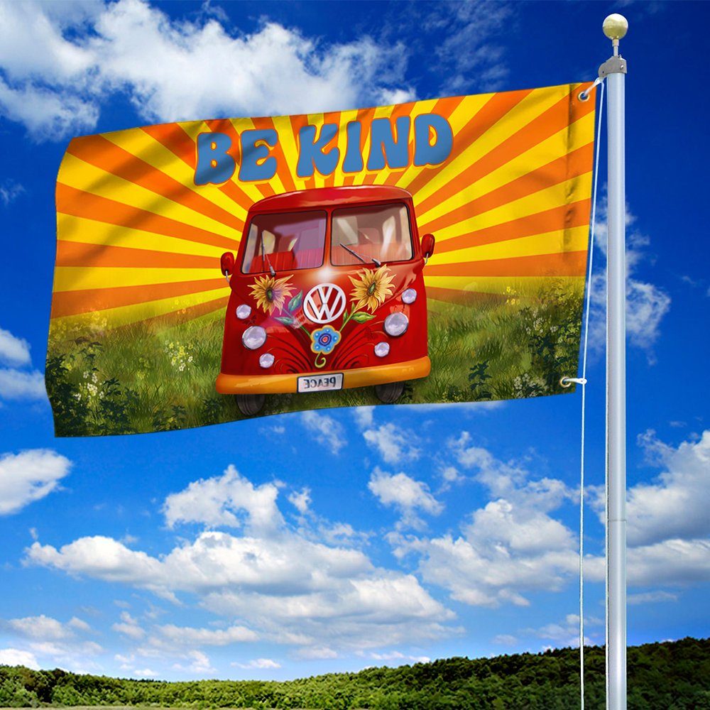 Be Kind Hippie Van Grommet Flag TQN319GF