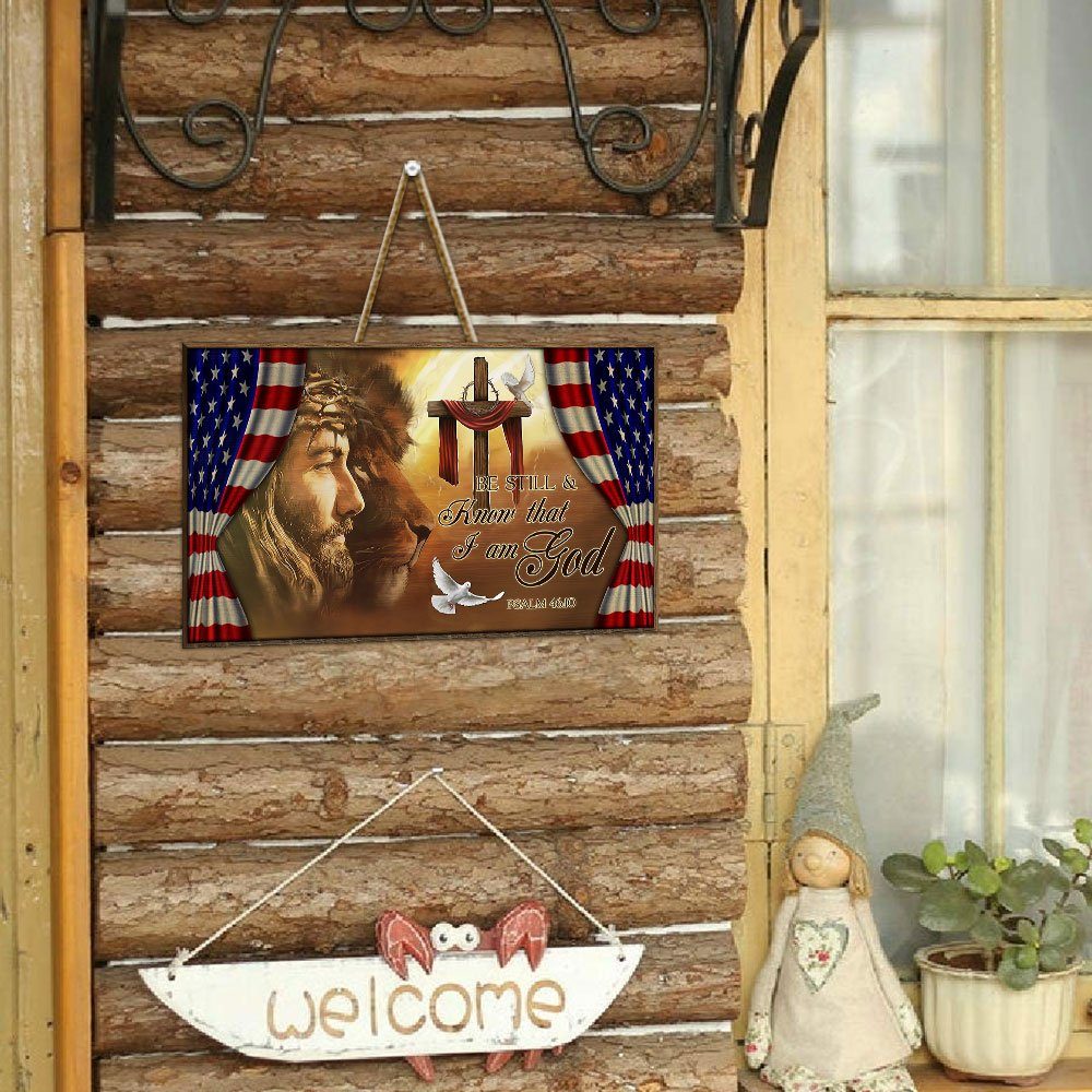 Be Still And Know That I Am God Rectangle Wooden Sign LHA1645WD Be Still And Know That I Am God Rectangle Wooden Sign LHA1645WD