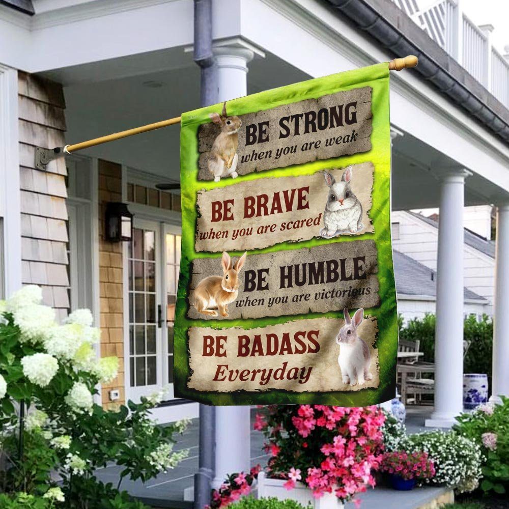 Be Strong When You Are Weak Bunny Rabbit Happy Easter Flag