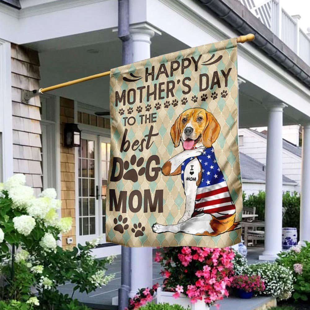 Beagle Happy Mother’s Day To The Best Dog Mom Flag