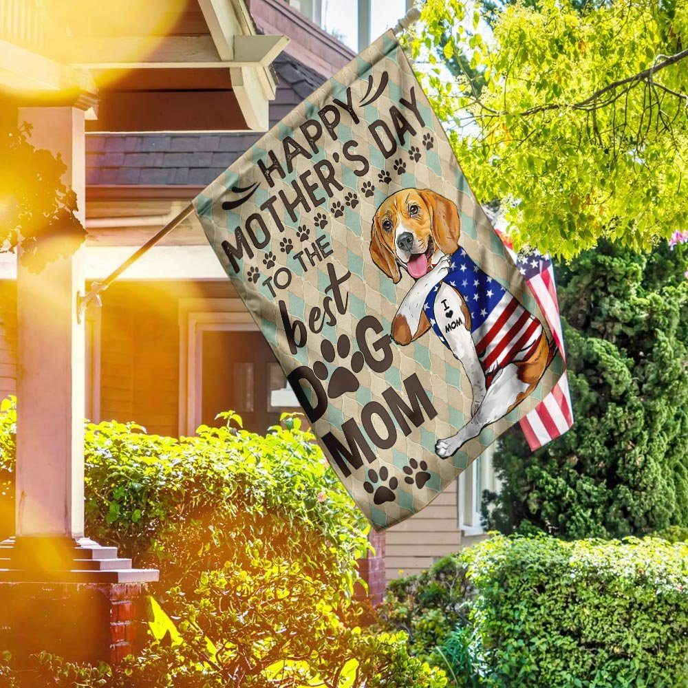 Beagle Happy Mother’s Day To The Best Dog Mom Flag