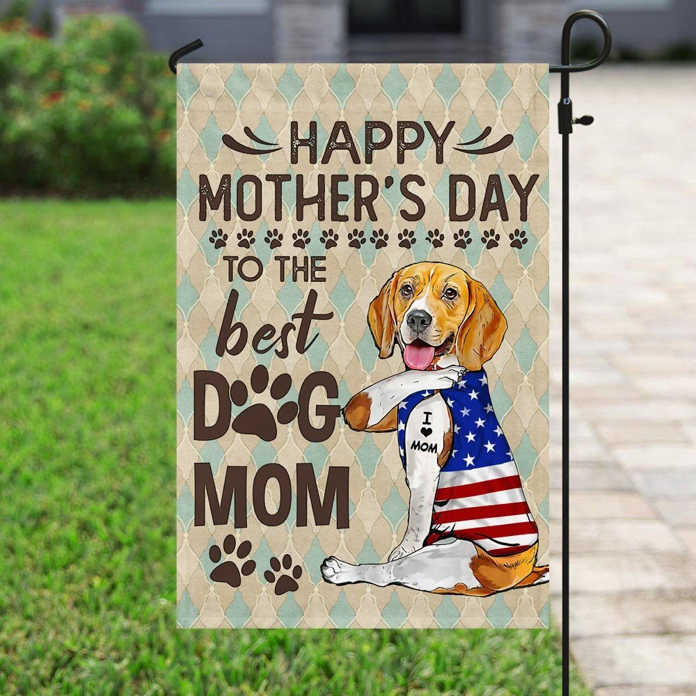 Beagle Happy Mother’s Day To The Best Dog Mom Flag