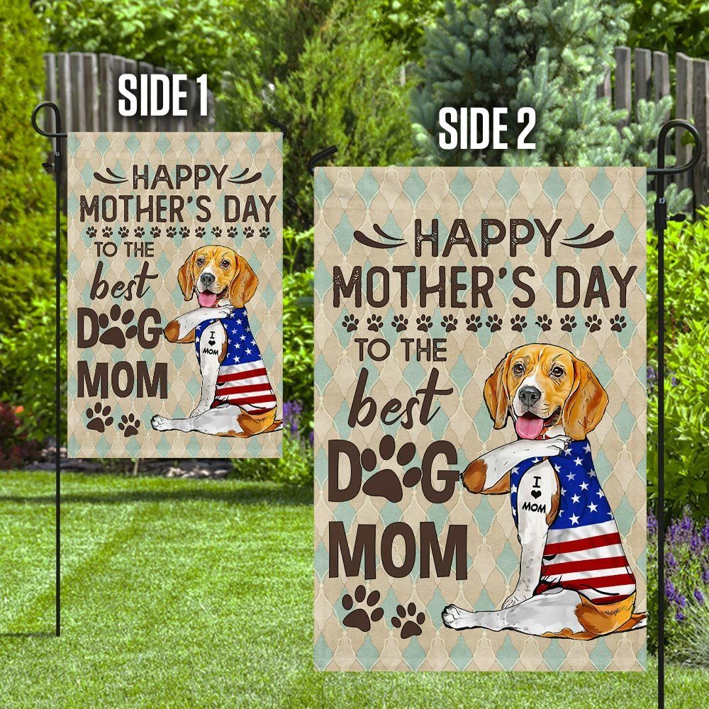 Beagle Happy Mother’s Day To The Best Dog Mom Flag