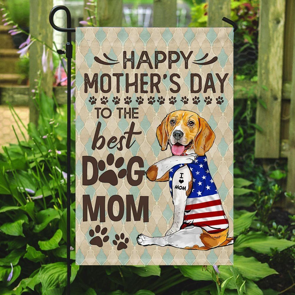Beagle Happy Mother’s Day To The Best Dog Mom Flag
