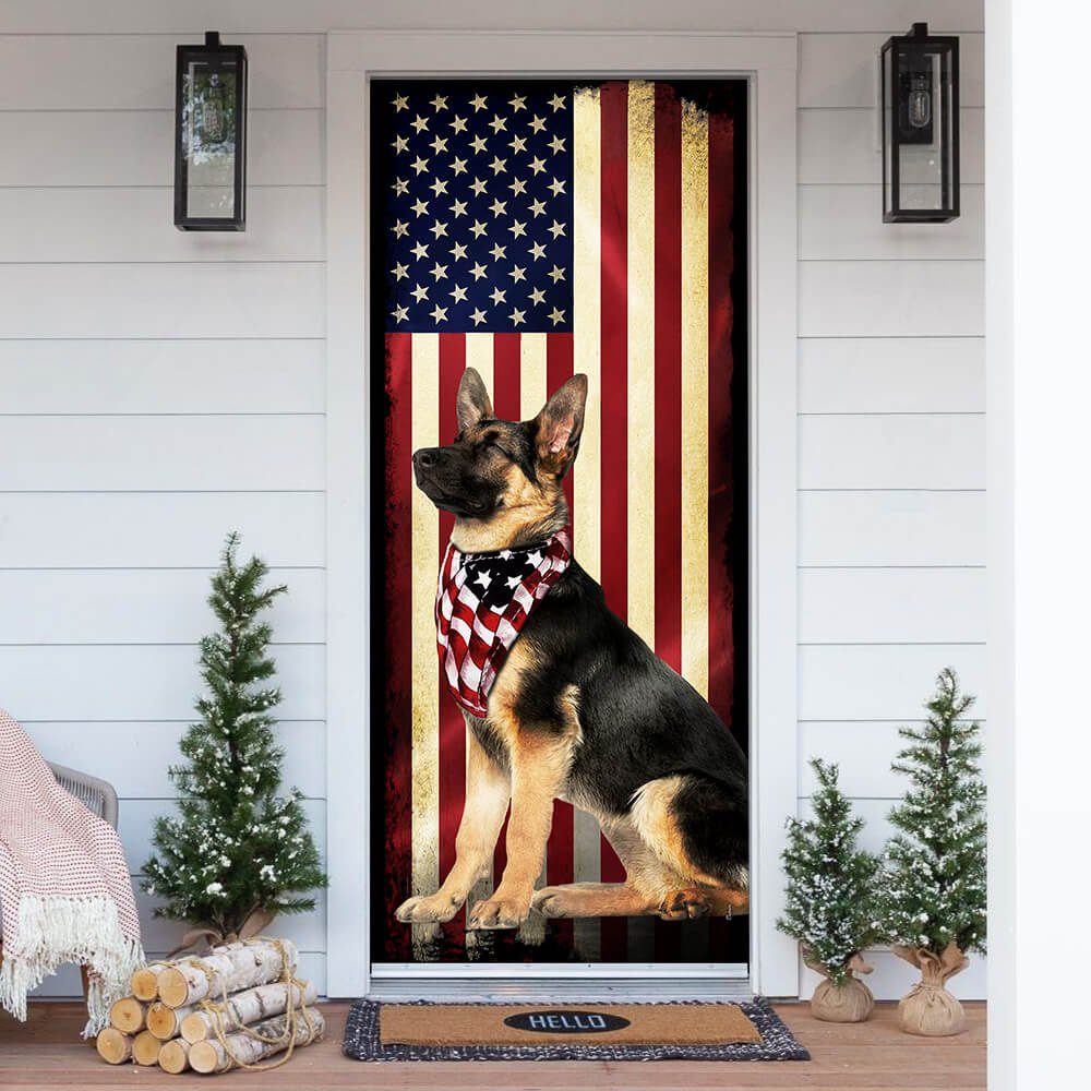 Beautiful German Shepherd Door Cover