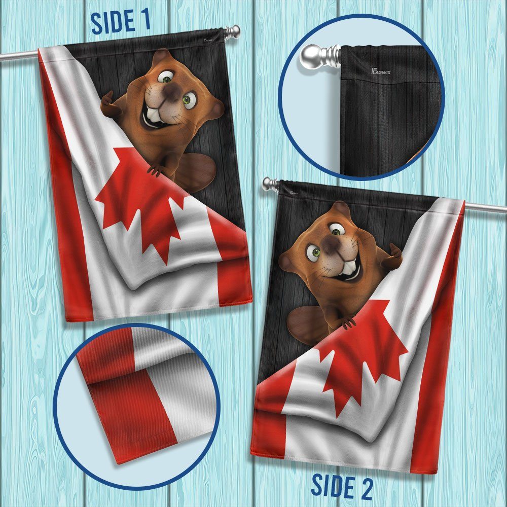 Beaver Canada Flag Funny Beaver LNT754F