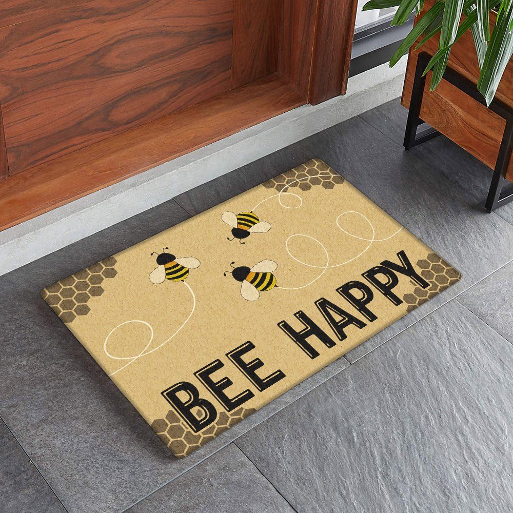 Bee Happy Hippie Doormat TRN1339DM