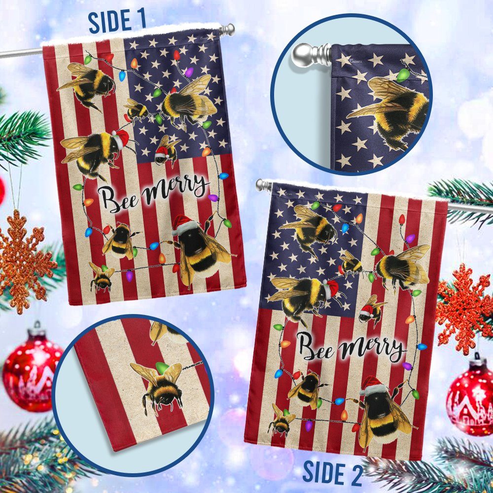 Bee Merry Christmas Flag Merry Christmas LNT801F