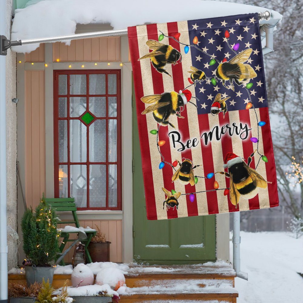 Bee Merry Christmas Flag Merry Christmas LNT801F