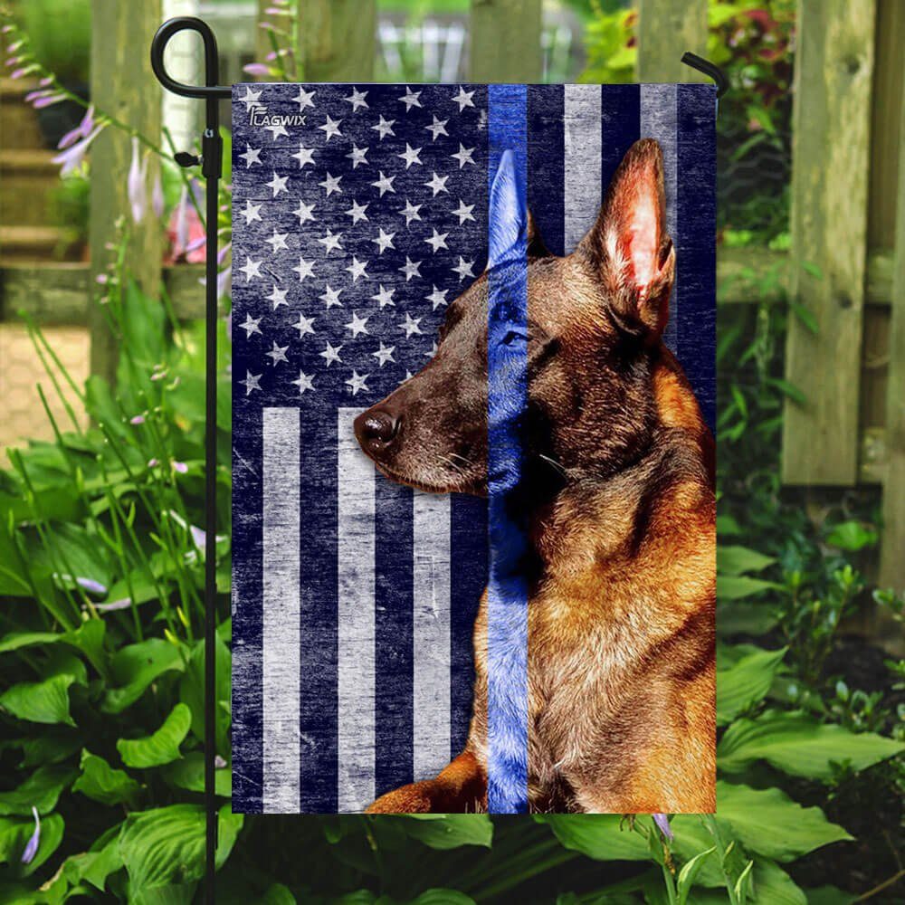Belgian Malinois. The Thin Blue Line Flag Belgian Malinois. The Thin Blue Line Flag