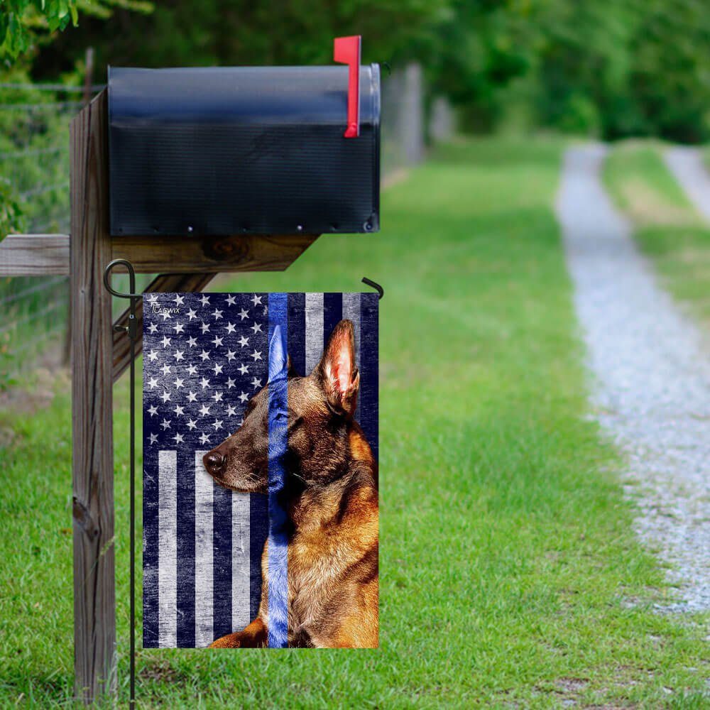 Belgian Malinois. The Thin Blue Line Flag Belgian Malinois. The Thin Blue Line Flag