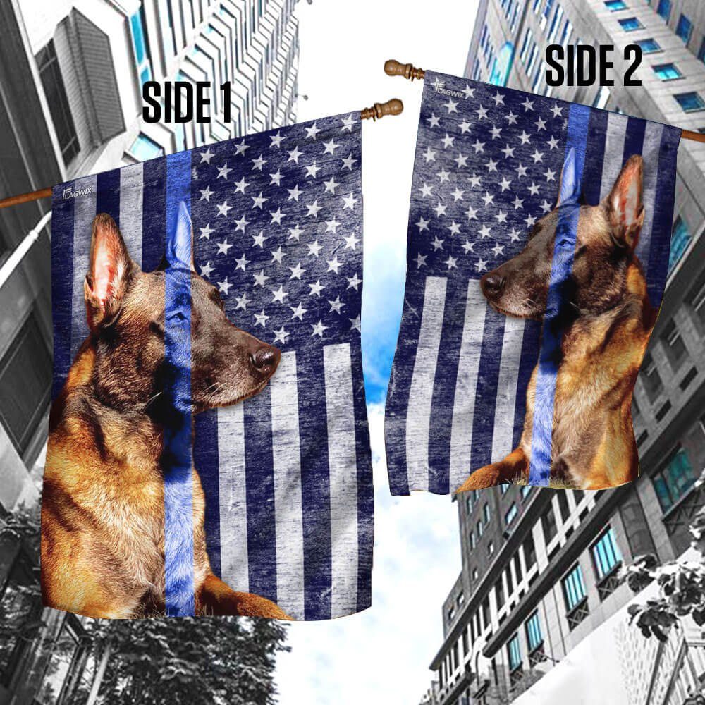 Belgian Malinois. The Thin Blue Line Flag Belgian Malinois. The Thin Blue Line Flag
