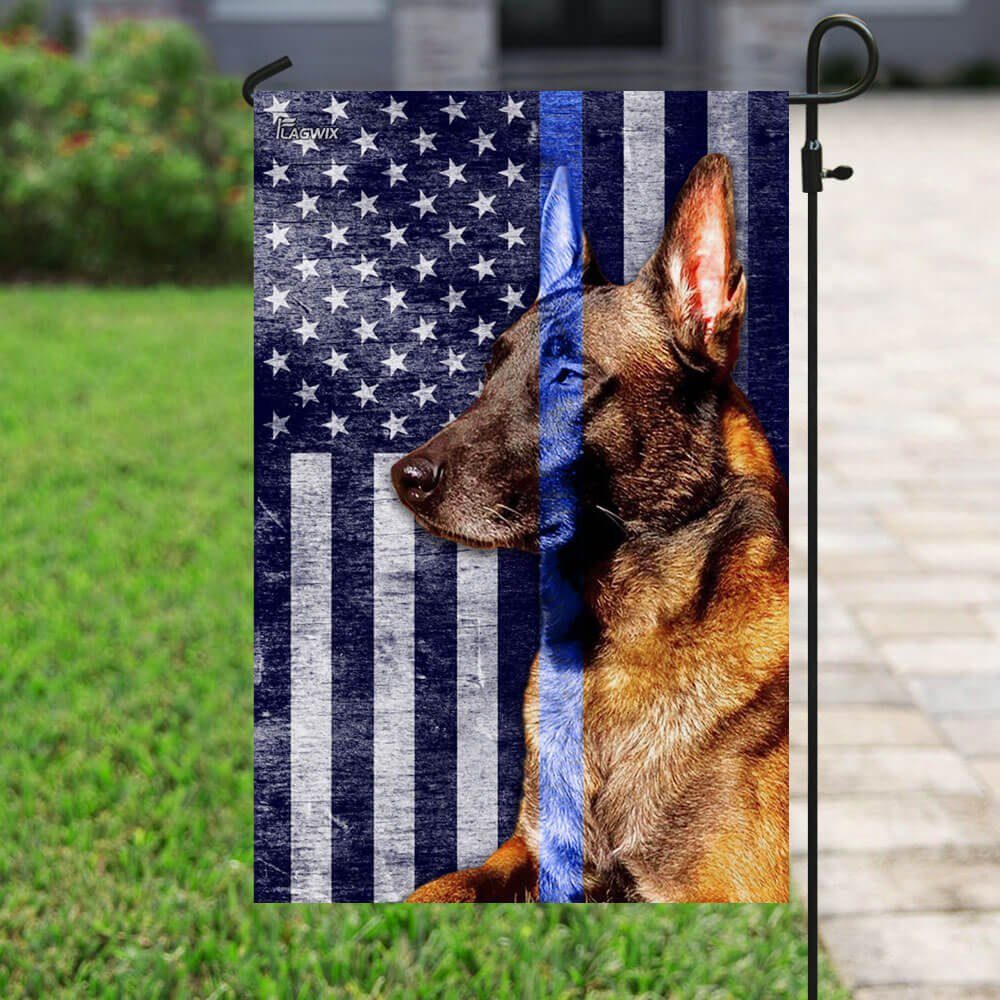 Belgian Malinois. The Thin Blue Line Flag Belgian Malinois. The Thin Blue Line Flag