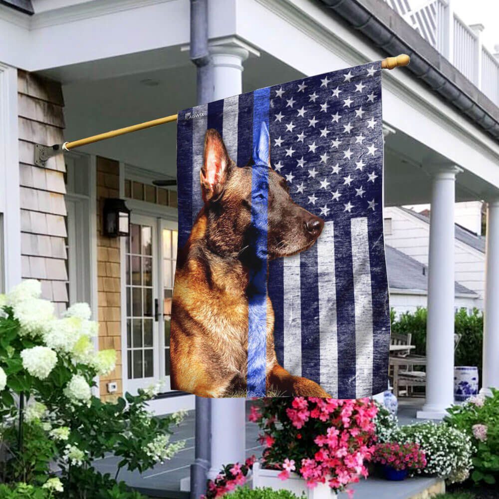 Belgian Malinois. The Thin Blue Line Flag Belgian Malinois. The Thin Blue Line Flag