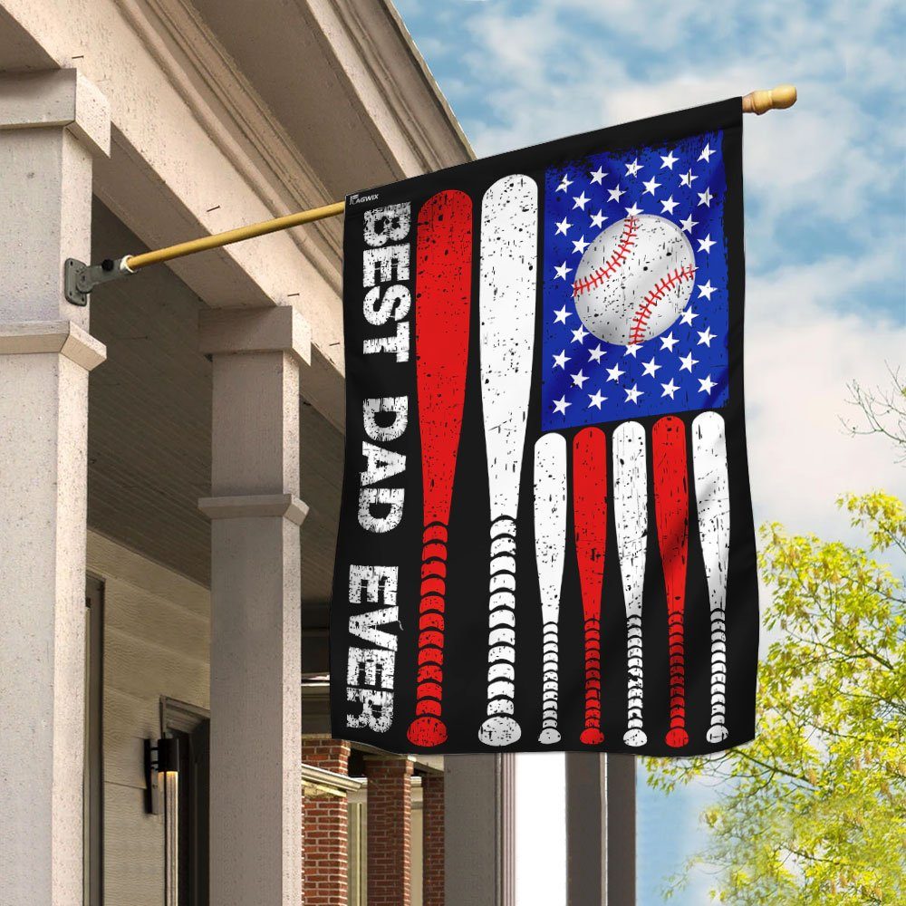 Best Dad Ever Baseball Flag